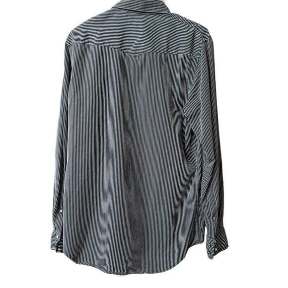 Old Navy Men's Shirt BLUE Striped Pearl Snap Western Size Small #H1278 - Picture 3 of 6